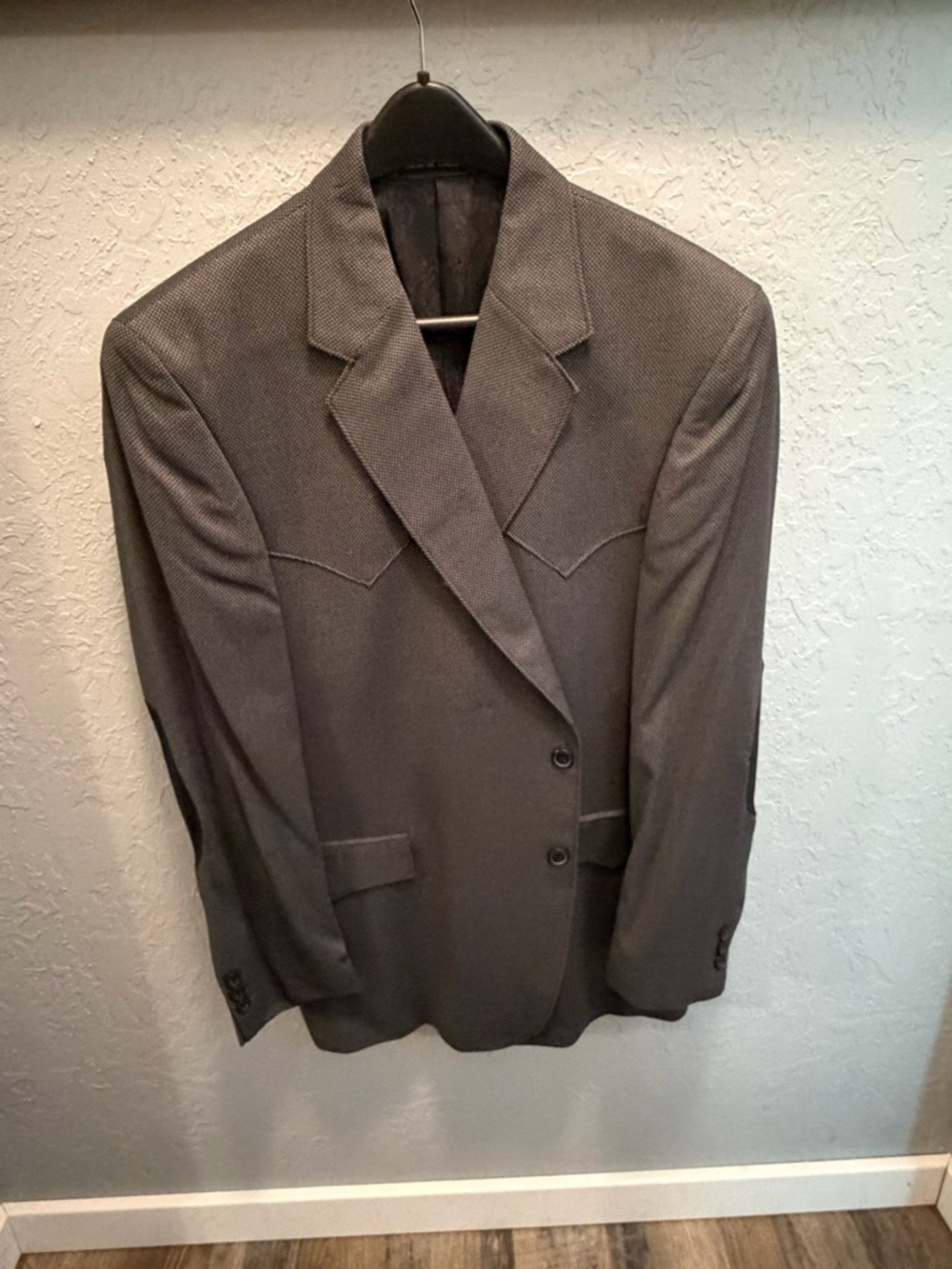 Men's Gray Blazer - Classic Two-Button Suit Jacket
